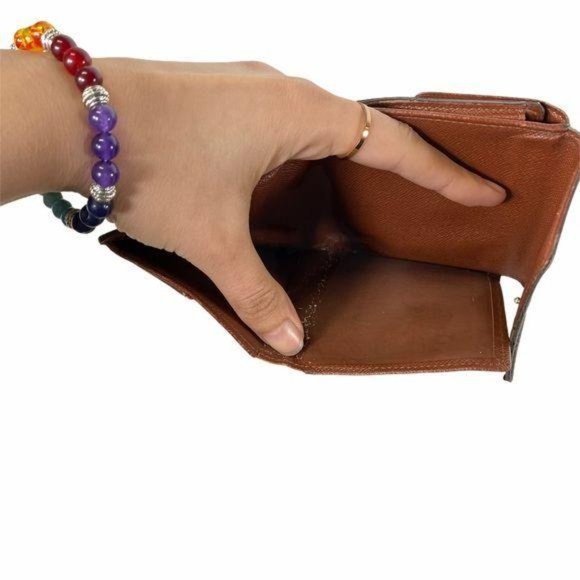 Authentic Louis Vuitton Wallet Portefeiulle Elise Trifold Monogram LV Vintage - Picture 9 of 12